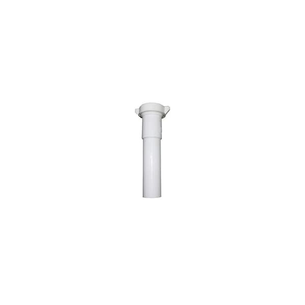 Larsen Supply Co. Lavatory Drain Extension, White PVC, 1-1/4-In. Tube x 12-In. 893079 - main