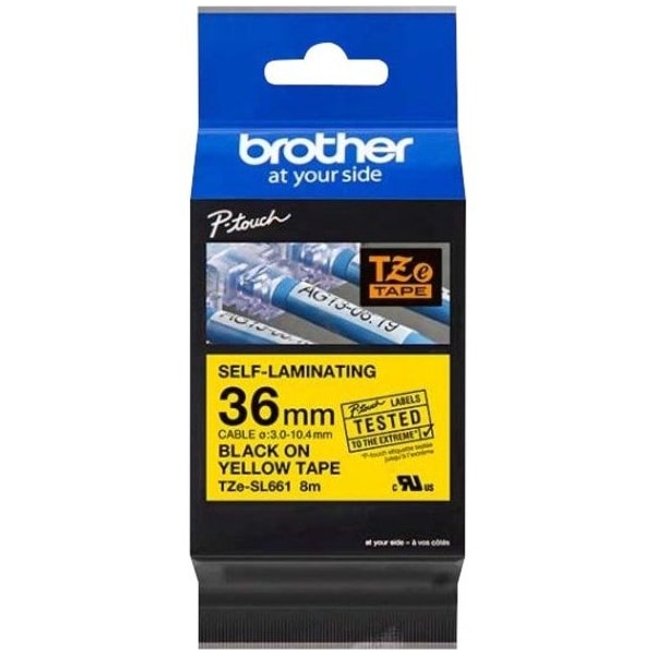 Brother WraparoundLabel, Yellow, 1-13/32inW TZeSL661 - main