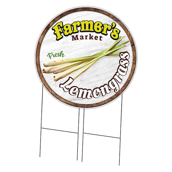 Signmission Farmers Market Lemongrass Double Sided Corrugated Plastic Circle Yard, C-36-CIR-DS-WS-Lemongrass C-36-CIR-DS-WS-Lemongrass - main