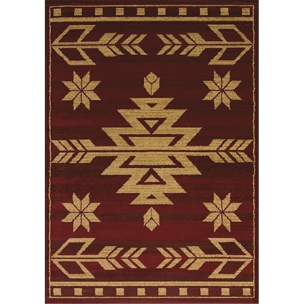 United Weavers 5 ft. 3 in. x 7 ft. 2 in. Affinity Teton Area RugRed 750 00130 58 - main