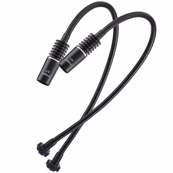 Amscope Pair of Near-Ultraviolet 420nm Gooseneck Lamps for LED-6W and LED-312W Illuminators FB-6W-420X2 - main