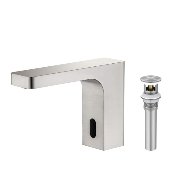 Kibi Blaze Touchless Bathroom Faucet with Pop-Up Drain, Plug-In or Battery Powered C-KBF1030BN - main