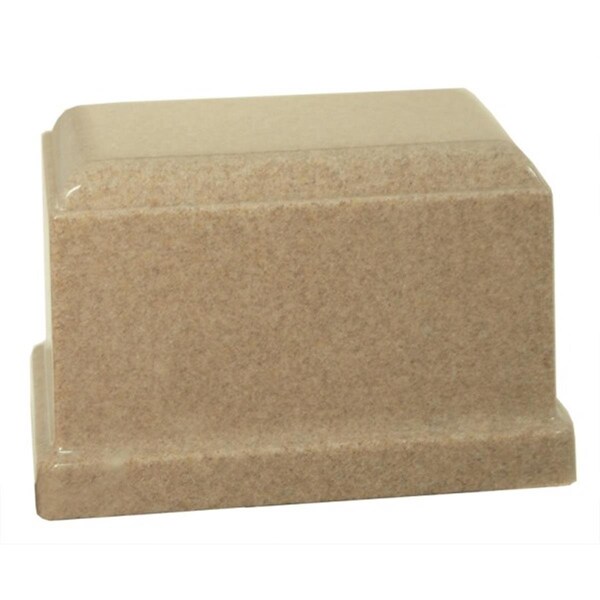 Fasttrack2Fitness Cultured Granite Cremation Oceanic Adult Urn, Whole Wheat FA2054202 - main