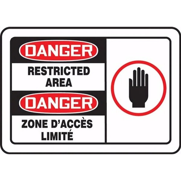 Accuform BILINGUAL OSHA DANGER SAFETY LABEL FBLADM007XVE - main