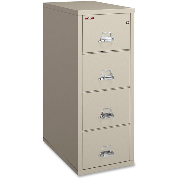 Fireking 15-1/4" W 4 Drawer Fire-Resistant Vertical File Cabinet, Parchment, Legal 4-2131-CPA - main