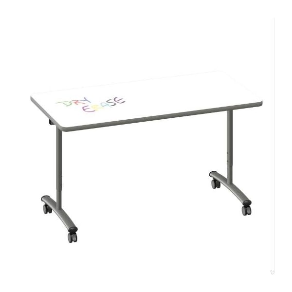Correll Rectangle Premium Sit To Stand Dry Erase Flip Top Table, 60 in W, 28 in to 38 in H FTS3060DE-80-14-13 - main