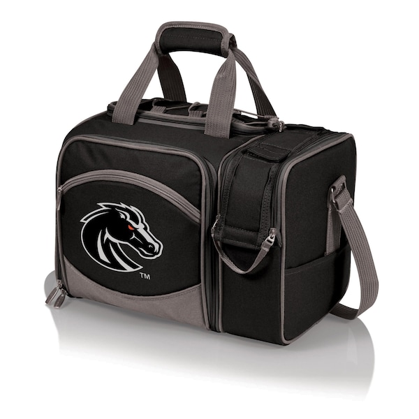 Picnic Time Family Of Brands NCAA Boise State Broncos Malibu Cooler Picnic BasketBlack with Gray Accents 508-23-175-704-0 - main