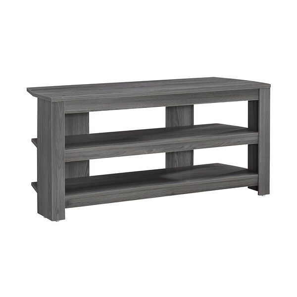 Homeroots 42in Ash Gray Open Shelving TV Stand 332878 - main