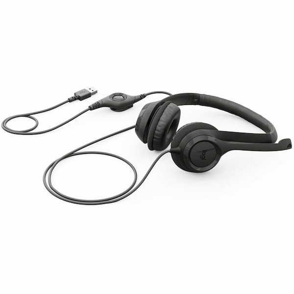 Logitech Padded H390 USB Headset, Black LOG981000014 - main