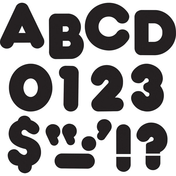 Trend Enterprises Trend 3 Casual Uppercase Ready Letters, Black, 1 Set T79001 - main