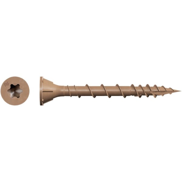 Simpson Strong-Tie Deck-Drive DSV WOOD Screw, Collated No, 8 x 1-5/8'' T25 6-Lobe Tan, 1000-Qty HCKDSVT158S - main