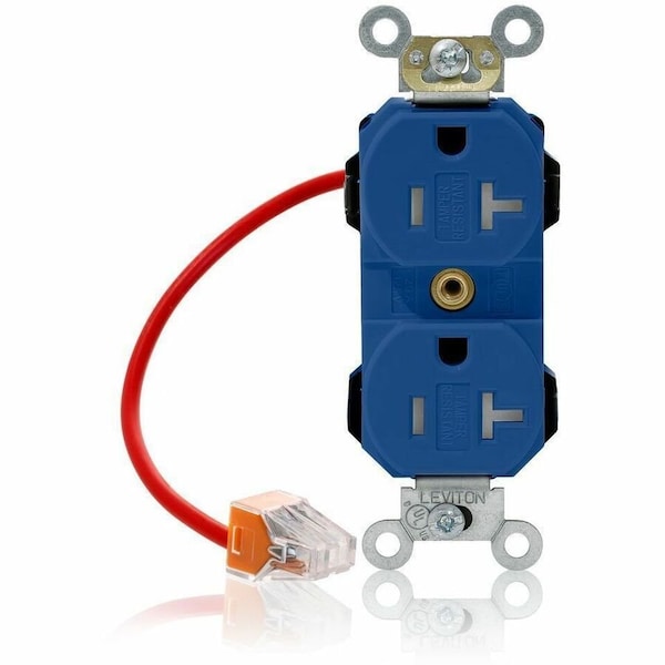 Leviton Straight Blade Receptacle, 5-20R, 20 A, 125V AC, Flush Mount, Self-Grounded MT563-SCB - main