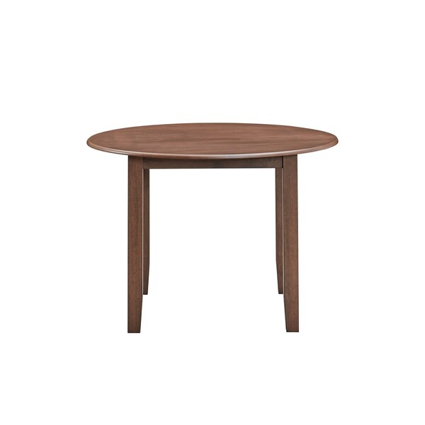 Homeroots 42" Brown Wood Round Top Dining Table 630375 - main