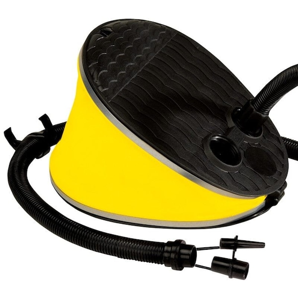 Wow Sports FLOAT TUBE PUMP For Use With Small Inflatables Manual Foot Pump Orange And Black Plastic 2 Valve 13-4040 - main