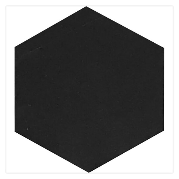 Apollo Tile Noir Luxe 10x10. Honed Eastern Black Marble Hexagon Wall and Floor Tile 2.95 sq ft/case, 5PK APLTX88G16HA - main