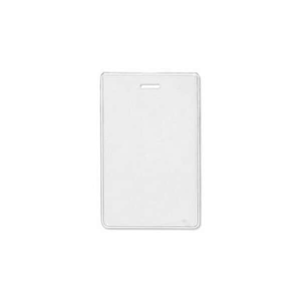 Brady Vertical Top-Load Badge Holder with Slot - 4.37" x 2.68" - Vinyl - Clear 1840-5057 - main