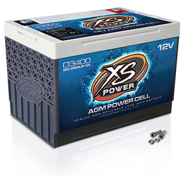 Xs Power 12V BCI Group 34 AGM Performance Reserve Car Battery, Max Amps 3300A D3400 - main