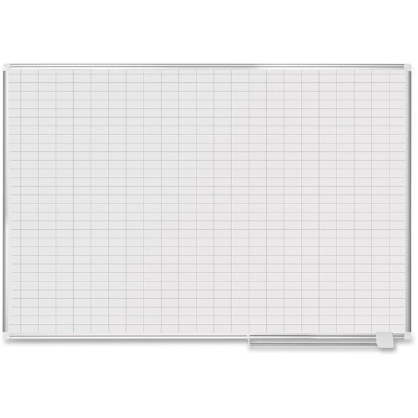 Bi-Silque MasterVisi, Grid Planning Board, 1 X 2 Grid, 72 X 48, White/silver MA2792830 - main