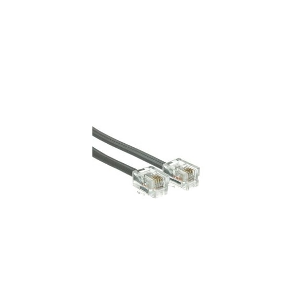 Cable Wholesale Telephone Cord (Data), RJ11, 6P / 4C, Silver Satin, Straight, 50 foot 8101-64150 - main