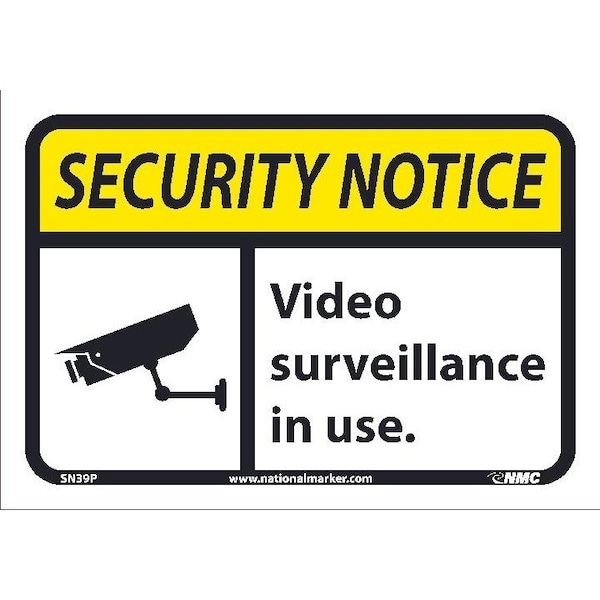 Nmc Security Surveillance In Use Sign, SN39P SN39P - main