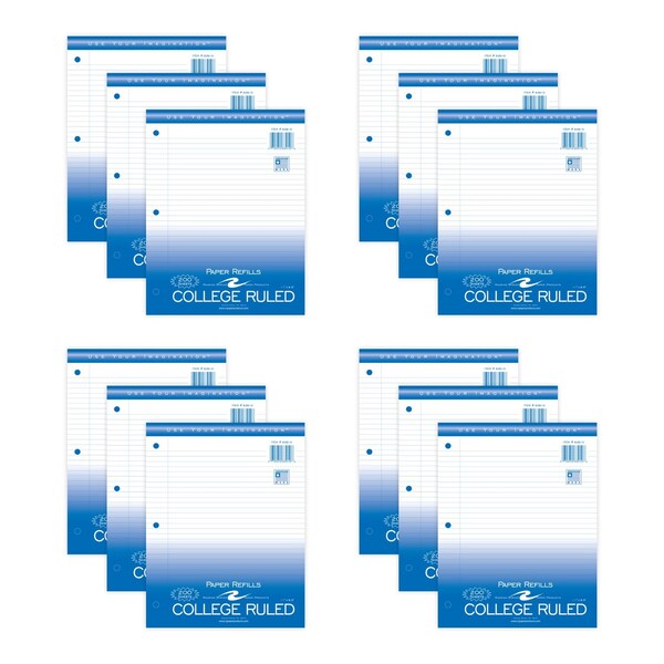 Roaring Spring Case of Loose Leaf Paper, 200 sht/pk, 8"x11", College Ruled Filler Paper w/Margin, 3-hole Punched 83910cs - main