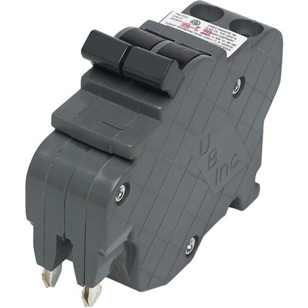 Federal Pacific Miniature Circuit Breaker, UBIF Series, 20A, 2 Pole, 120/240V AC, 10kA at 120/240V AC UBIF0220N - main