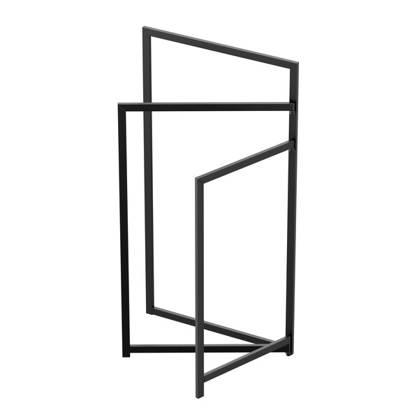 Gatco Modern Floor Standing Open Arm Bath Towel Holder, Matte Black 1520MX - main