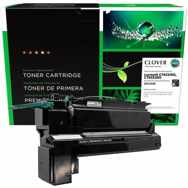 Cig Clover Imaging Remanufactured High Yield Black Toner Cartridge for Lexmark C792 201359P - main