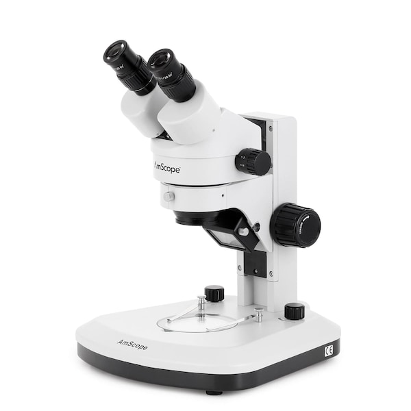 Amscope SM-1 Zoom Binocular Stereo Microscope 7X-45X Magnification on Track Stand SM-1B-RL - main