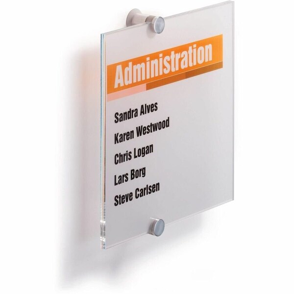 Durable Office Products Crystal Sign, 8-3/8"Wx8-3/8"H 482419 - main