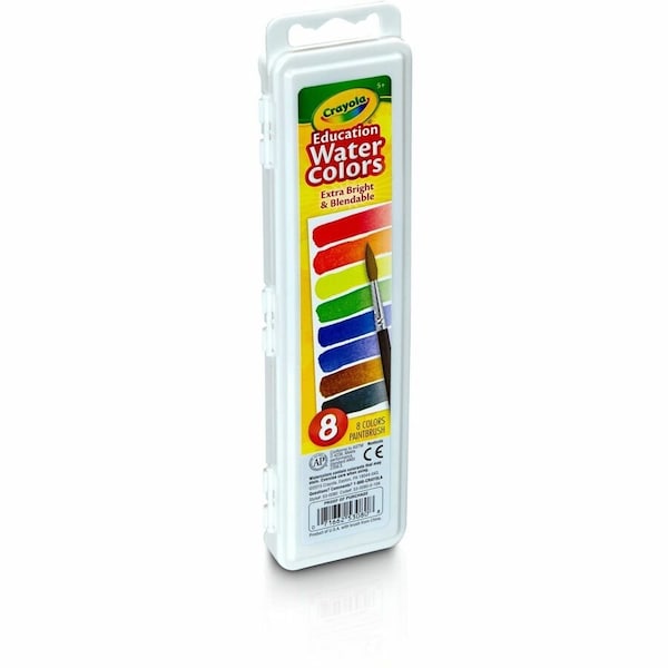 Crayola Education WaterColors, Oval Pans, 8 Colors 530080 - main