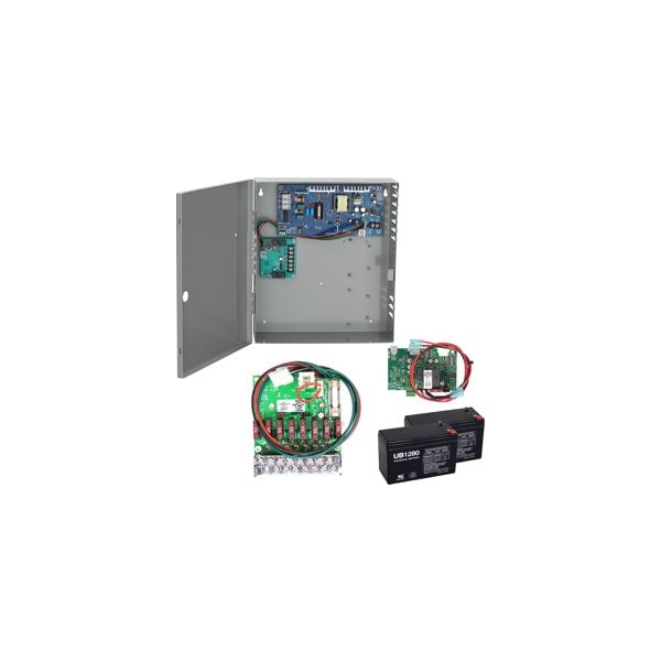 Von Duprin 2A Power Supply, Fused 8 Zone Option Board, Battery Backup with 2EA 7A Hour Batteries, 12/24VDC PS902-8F-BBK - main