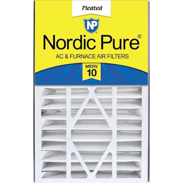 Nordic Pure 16x25x5 Pleated Air Filter, High Capacity, Electrostatically Charged Synthetic Media, MERV 10 16x25x5ABM10-1 - main