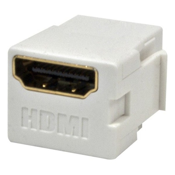 Cable Wholesale HDMI High Speed Keystone Insert Coupler, HDMI Type-A Female To HDMI Type-A Female, 4K 60Hz, White 329-00400WH - main