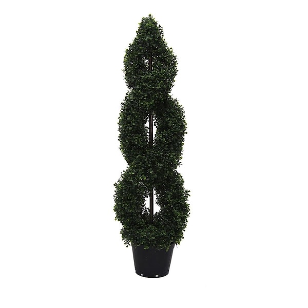 Vickerman UV Boxwood Double Spiral Everyday Topiary - 4 ft. TP170948 - main