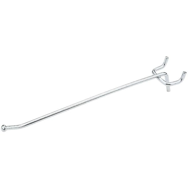 National Hardware Peg Hook, 6 in, 1/4 in Opening, Steel, Zinc, 2PK N180-012 - main