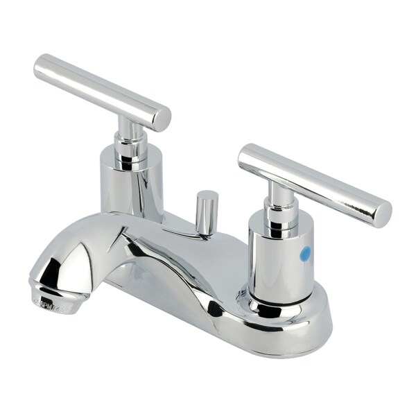 Kingston Brass Double-Handle 4" Centerset Bathroom Faucet with Pop-Up Drain, Polished Chrome FB5621CML - main