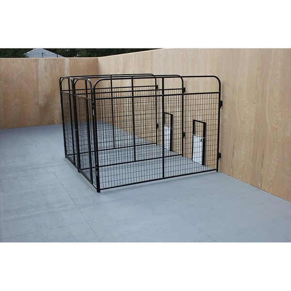 K9 Kennel Store Wall Mounted 15in X 17in Vertical Sliding Dog Door and Weather Resistant Flap K9-VRTDRWR - main