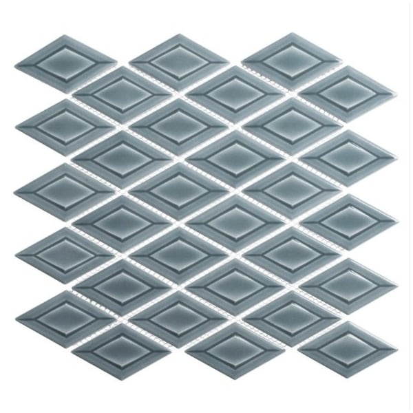 Andova Tiles SAMPLE-Venecia Adriatic 1-in. x 3-in. 3D Framed Diamond Glossy Porcelain Wall Mosaic Tile SAM-ANDVEN1430 - main