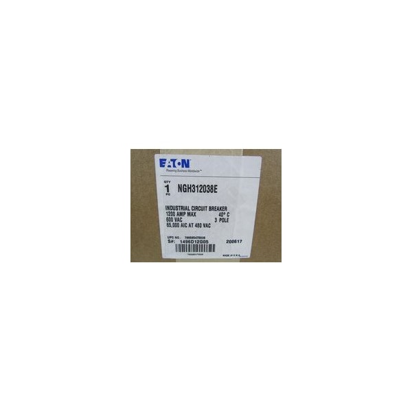 Eaton Molded Case Breakers MCCBs NGH 3P 1200A 600V 50/60Hz 3Ph N Frame NGH312038E - main