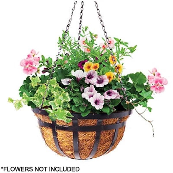 Panacea 88551 14 in. Round Flat Iron Hanging basket 142179 - main