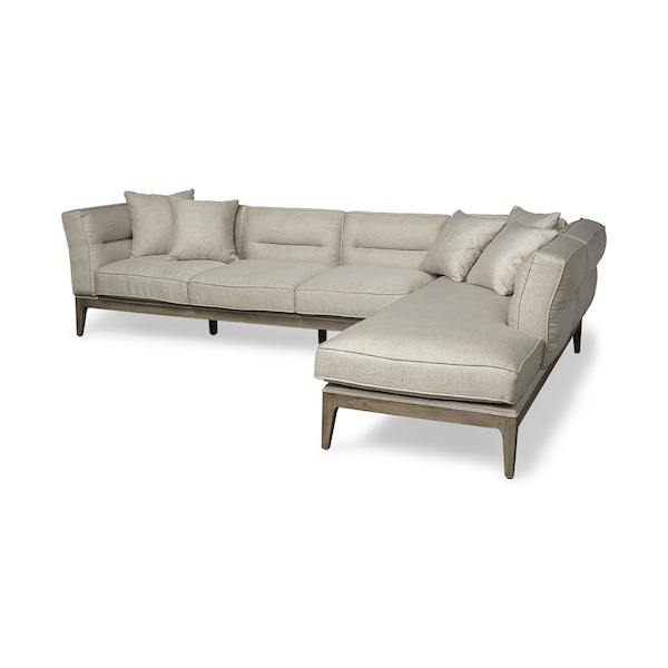 Homeroots 121" Brown Fabric Sofa 607067 - main
