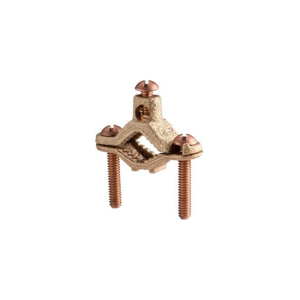 Erico Bronze Ground Clamp for 1/2 in - 1 in Pipe, Zinc Plated CWP4J - main