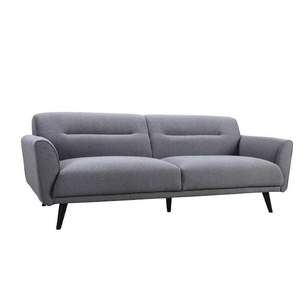 Homeroots 85" X 37" X 32" Gray Polyester Sofa 373995 - main