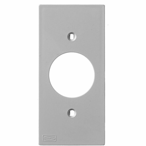 Hubbell Wiring Device-Kellems Din Rail Utility Box, Device Plate, 1.40" Opening, Gray KP7GY - main