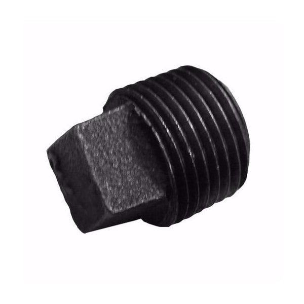 Jones Stephens Square Head Plug Black Square Head Plug, 3/4" Pipe, Malleable Iron B3960100 - main