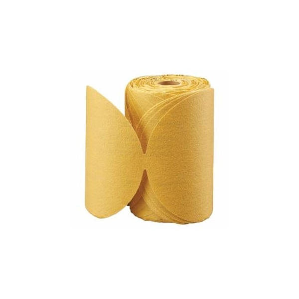 Carborundum Gold Aluminum Oxide Dri-Lube Paper Discs, Seeded Gel, 5 in Dia., P100 Grit, 4PK 481-05539510554 - main