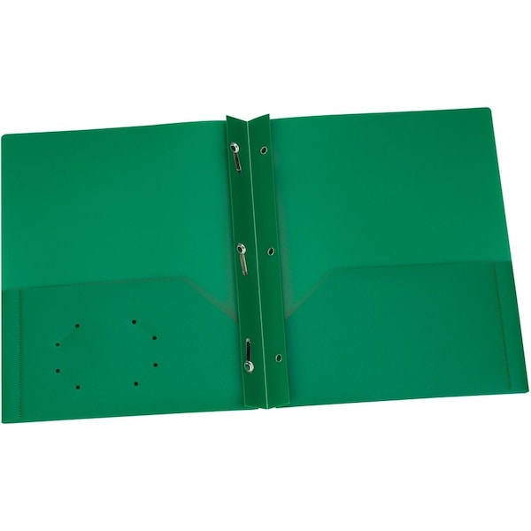 Oxford Green Poly Two Pocket Portfolio with Prongs, 25PK 76024 - main