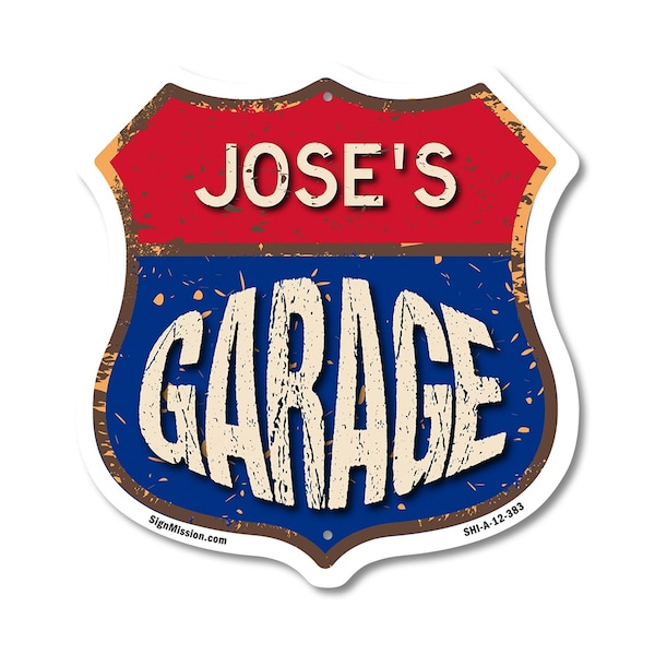 Signmission Jose's Garage, 12 Inch X 12 Inch, Aluminum Metal Sign SHI-A-12-383-JOSE - main
