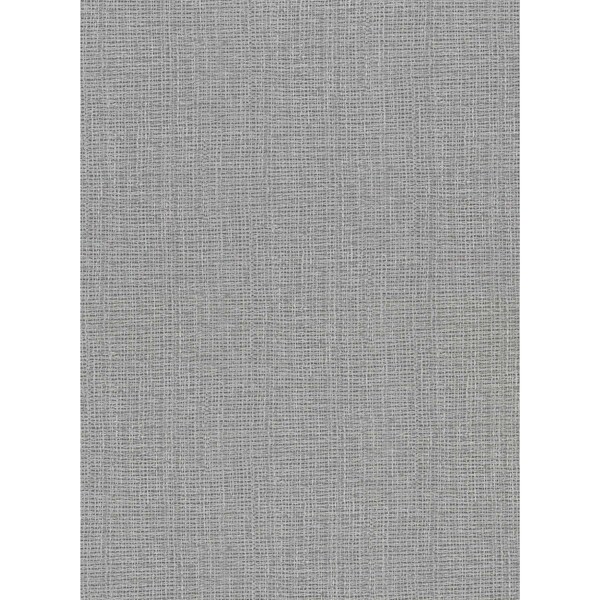 Warner Claremont Silver Faux Grasscloth Wallpaper 2921-50618 - main
